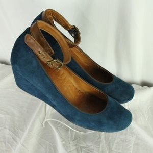 Chie Mihara suede  wedge shoes size 10.5